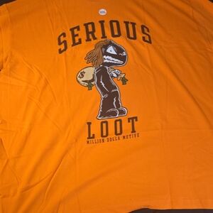 Serious Loot Orange Graphic Tee